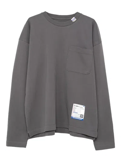 In・stru(men-tal) Breast-pocket Long-sleeve T-shirt In Brown
