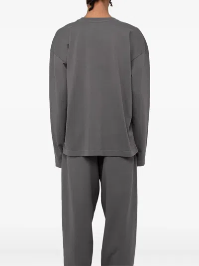 In・stru(men-tal) Breast-pocket Long-sleeve T-shirt In Brown