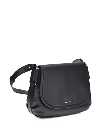 Coccinelle Flap-fastening Leather Cross-body Bag In Black