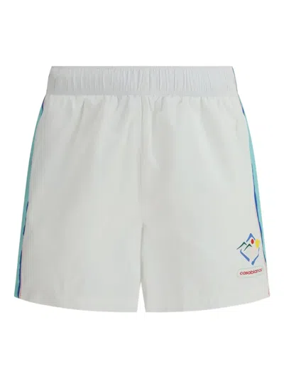 Casablanca Windbreaker Shorts In White