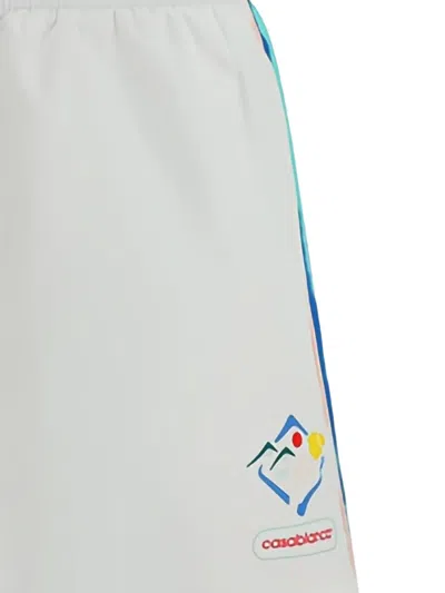 Casablanca Windbreaker Shorts In White