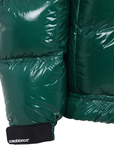 Casablanca Down-filled Relaxed Fit Puffer Jacket In Green