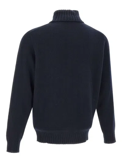 Filippo De Laurentiis Turtleneck Wool Cashmere In Blue