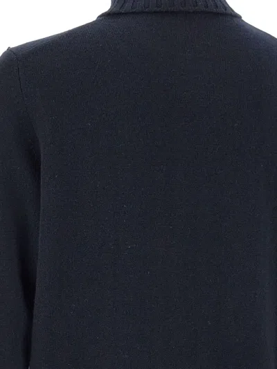 Filippo De Laurentiis Turtleneck Wool Cashmere In Blue