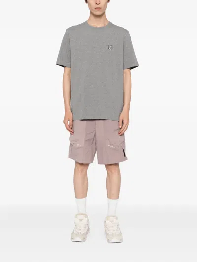 Maison Kitsuné Ami Paris Olive Green Corduroy Pant In Gray