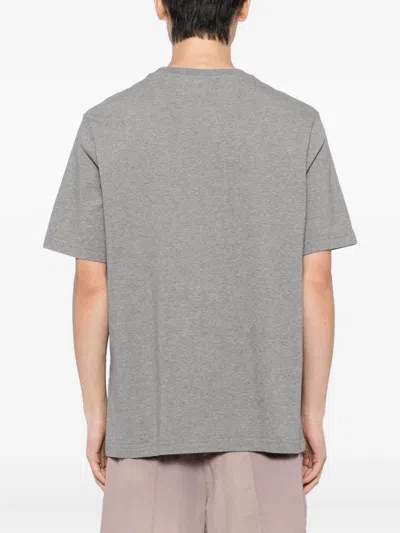 Maison Kitsuné Ami Paris Olive Green Corduroy Pant In Gray