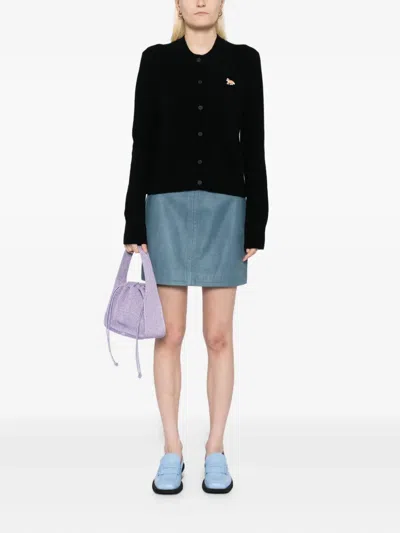 Maison Kitsuné Maison Kitsune 'baby Fox' Cardigan In Black