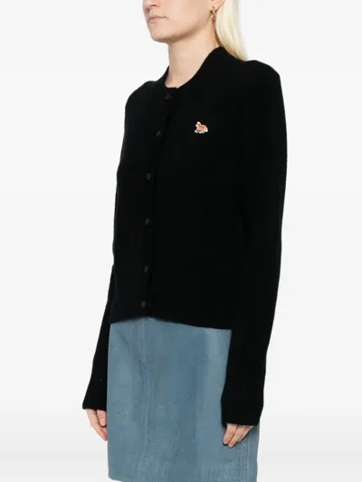 Maison Kitsuné Maison Kitsune 'baby Fox' Cardigan In Black