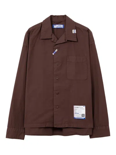 In・stru(men-tal) Long-sleeve Patch-pocket Shirt In Brown