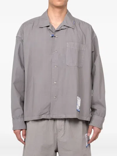 In・stru(men-tal) Long-sleeve Patch-pocket Shirt In Gray