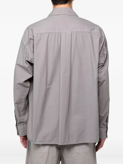 In・stru(men-tal) Long-sleeve Patch-pocket Shirt In Gray