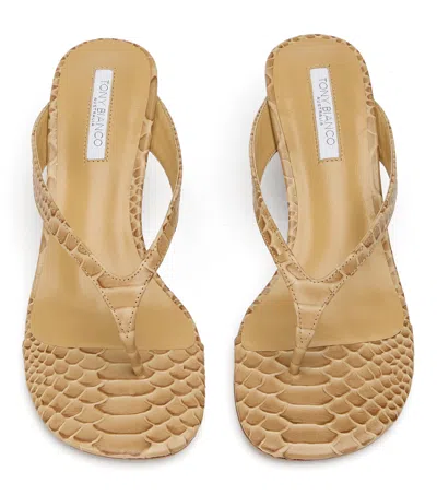 Tony Bianco Krista Tan Python In Brown