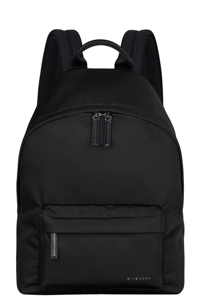 Givenchy Black Backpack With Adjustable Shoulder Straps And Logo On Front In Tech Fabric Man