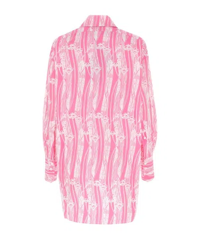 Patou Printed Poplin Chemisier Dress In Pink