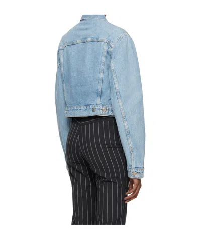 Filippa K Buttoned Cropped Denim Jacket In Blue