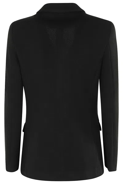 Seventy Double-breasted Tailored Jacket With Classic Lapel In Black