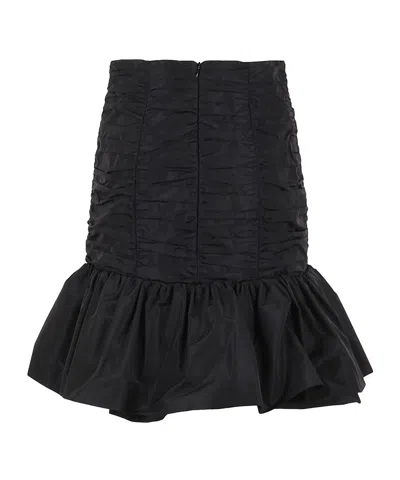 Patou Flounced Mini Skirt In Black