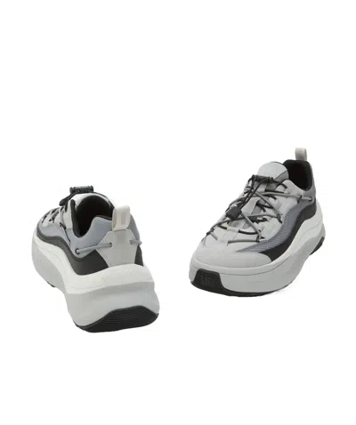 Moon Boot Chunky Sole Sneakers Featuring Mesh Panels In Gray