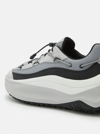 Moon Boot Chunky Sole Sneakers Featuring Mesh Panels In Gray