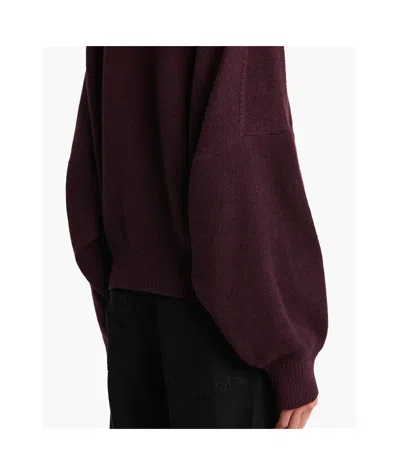 Khaite Nera Cashmere Knit Sweater In Burgundy