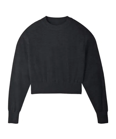 Jacquemus Sweater With Round Neck Brode In Merino Wool In Black