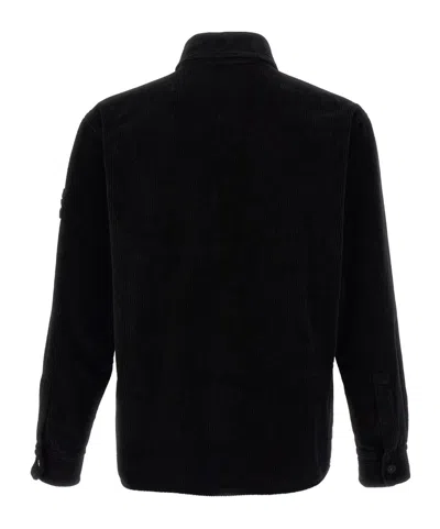 Stone Island Comfortable Overshirt With Chest Pockets In Black