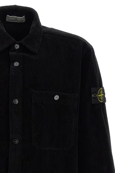 Stone Island Comfortable Overshirt With Chest Pockets In Black