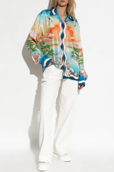 Casablanca Tennis Club Shirt In Multi