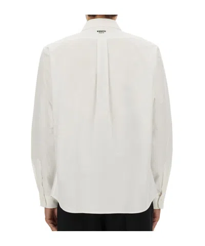 Kenzo Shirt With Boke Flower Embroidery In White