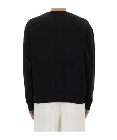 Moschino Couture Sweatshirt With Laurel Crown Logo Embroidery In Black