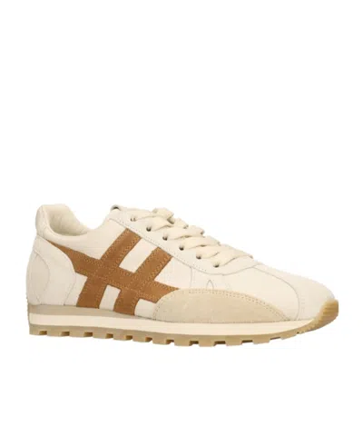 Hogan Round Toe Sneakers In Brown