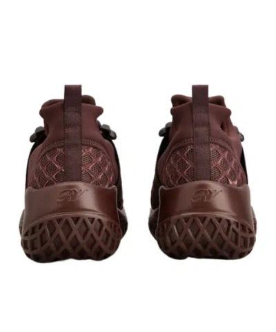 Roger Vivier Viv' Run Sneakers With Crystal-buckle In Burgundy