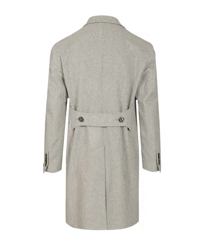Tagliatore Cappotto 2 Petti Sfoderato Londra Grigio 90 Lana 10 Cachemire Coats Grey In Gray