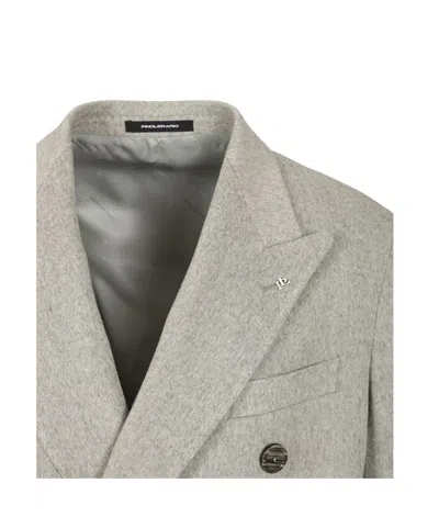 Tagliatore Cappotto 2 Petti Sfoderato Londra Grigio 90 Lana 10 Cachemire Coats Grey In Gray