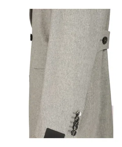 Tagliatore Cappotto 2 Petti Sfoderato Londra Grigio 90 Lana 10 Cachemire Coats Grey In Gray