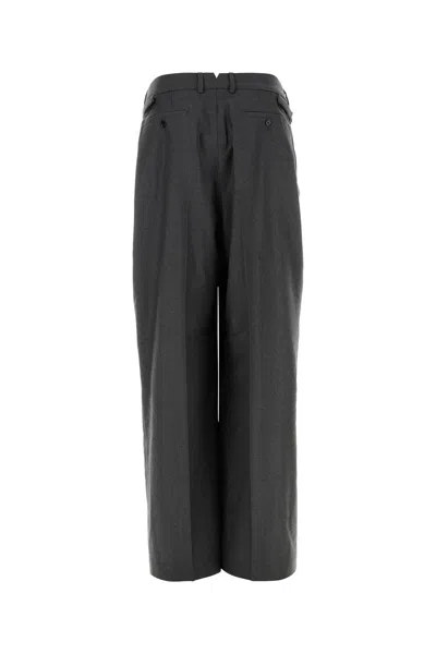 Ami Alexandre Mattiussi Ami Paris Dark Grey Wool Pant In Black