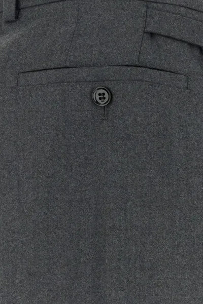Ami Alexandre Mattiussi Ami Paris Dark Grey Wool Pant In Black