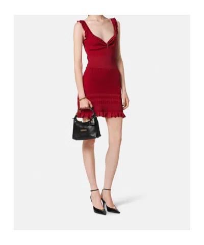 Versace Sleeveless Mini Dress In Red