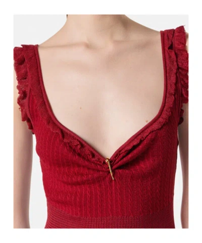 Versace Sleeveless Mini Dress In Red
