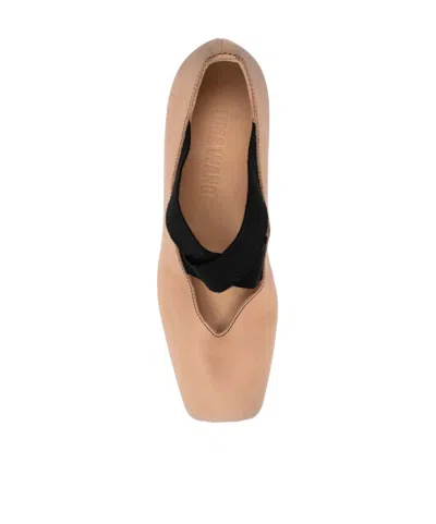 Uma Wang Ballerina Dosing Pumps With Square Tip In Brown