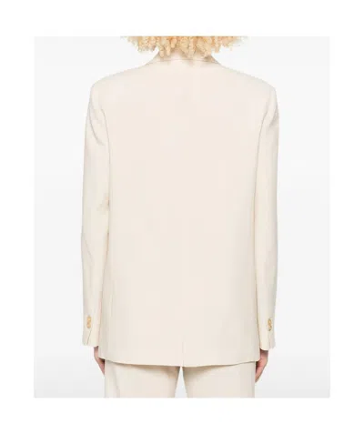 Forte Forte Double-breasted Gold-button Jacket In Neutral