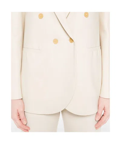 Forte Forte Double-breasted Gold-button Jacket In Neutral