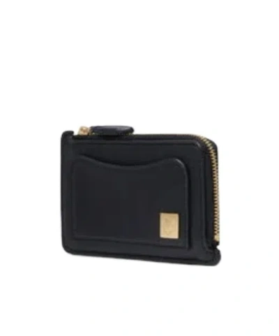 Stella Mccartney Stella Ryder Embossed Card Wallet Black In Purple