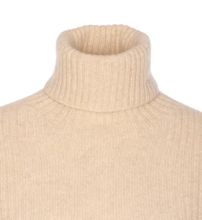 Uma Wang High Neck Turtleneck Knitwear With Distressed Ribbed Texture In Multi