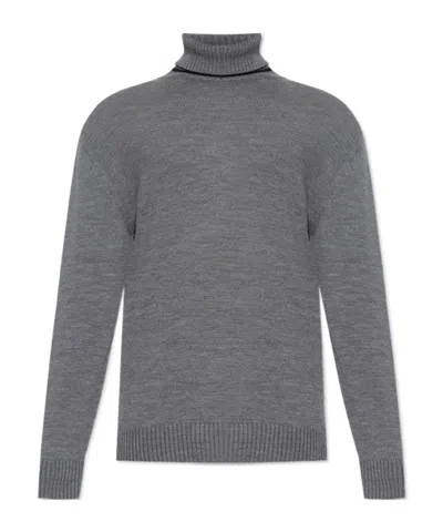 Paul & Shark Cozy Turtleneck Sweater Long Sleeves In Gray