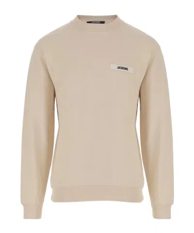 Jacquemus Cotton Sweatshirt In Neutral