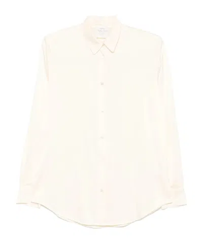 Forte Forte Essential Heavy Stretch Silk Satin Shirt In Neutral