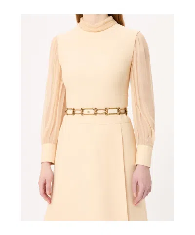 Valentino Logo Belt In Gold