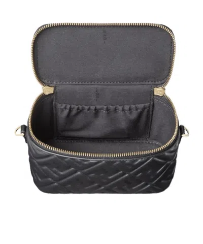 Fendi Black Calf Leather Bos Taurus Shoulder Bag In Black