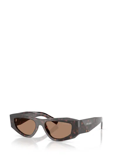 Prada Symbole Rectangular-frame Sunglasses In Gray